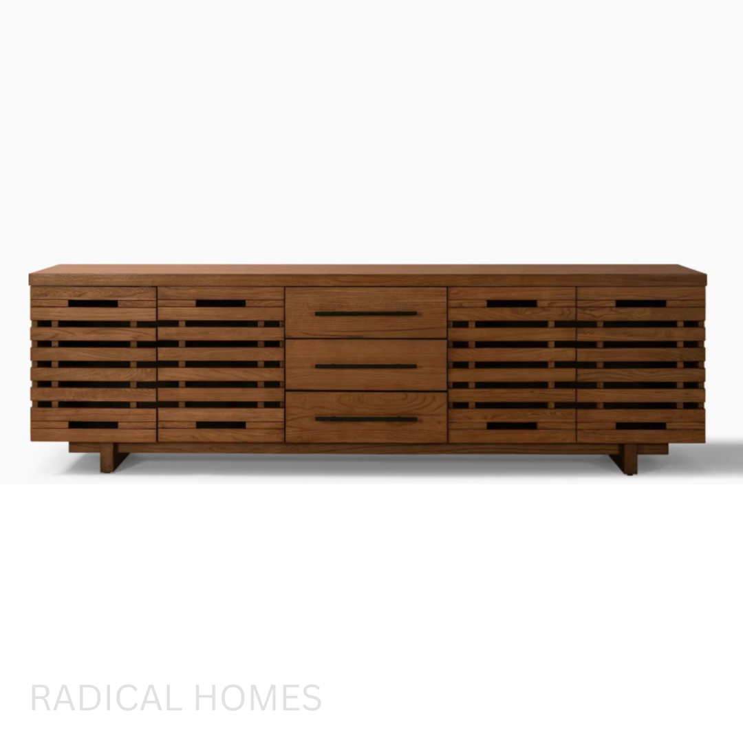 CEFERINE Modern Solid Wood TV Cabinet - Radical Homes Singapore