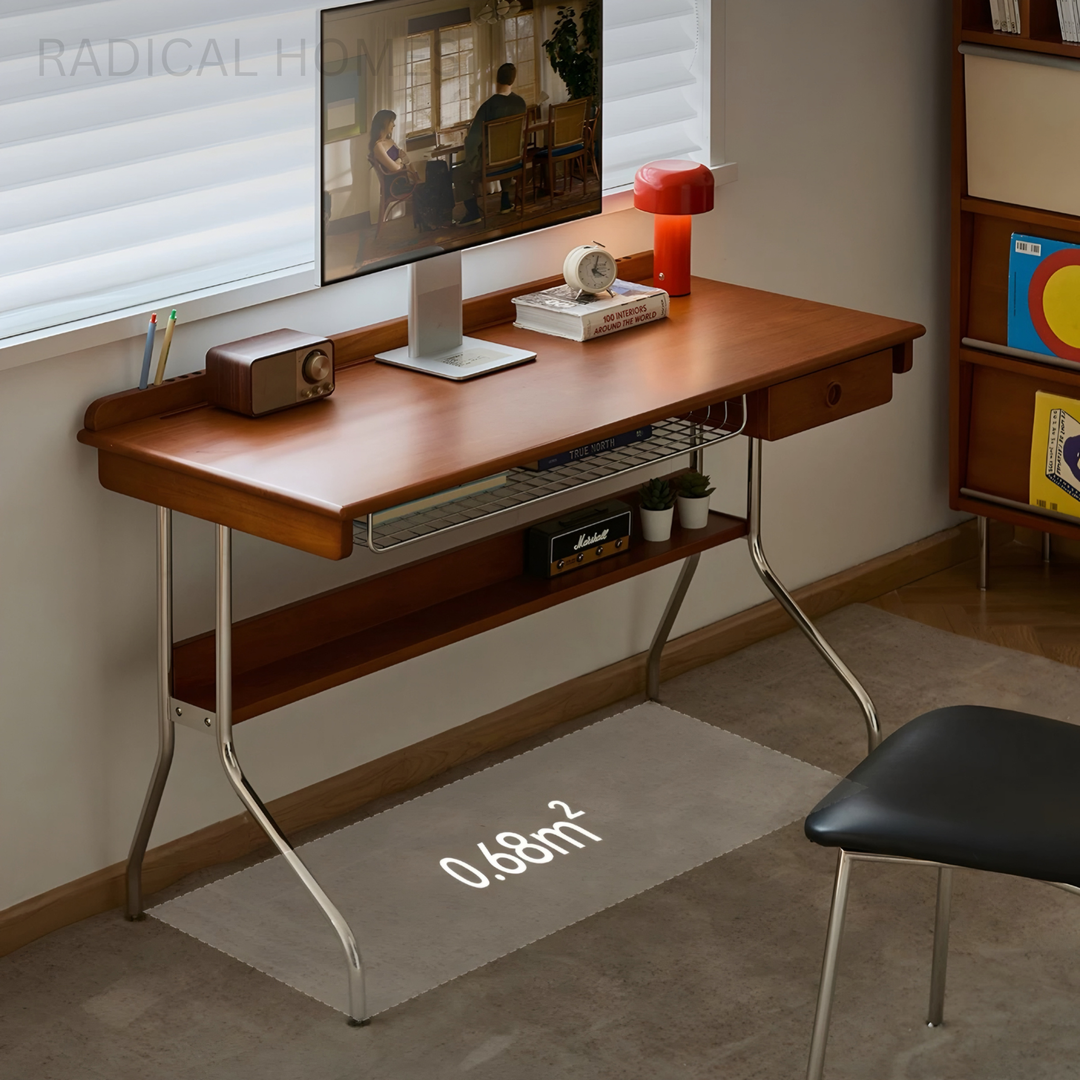 CLAYMOR Modern Solid Wood Study Table - Radical Homes Singapore