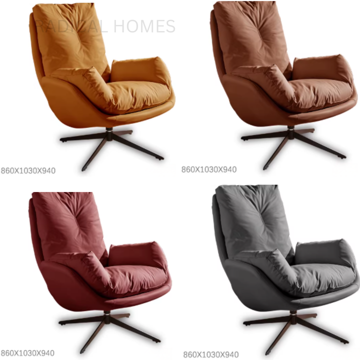 FINA Modern Scratch Proof Leather Lounge Chair - Radical Homes Singapore
