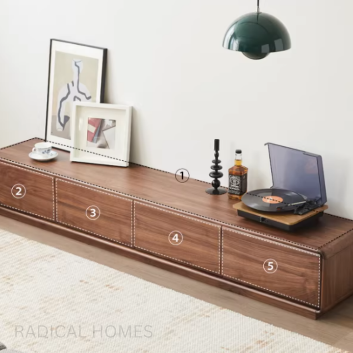 ARDVIK Black Walnut Wood TV Console - Radical Homes Singapore