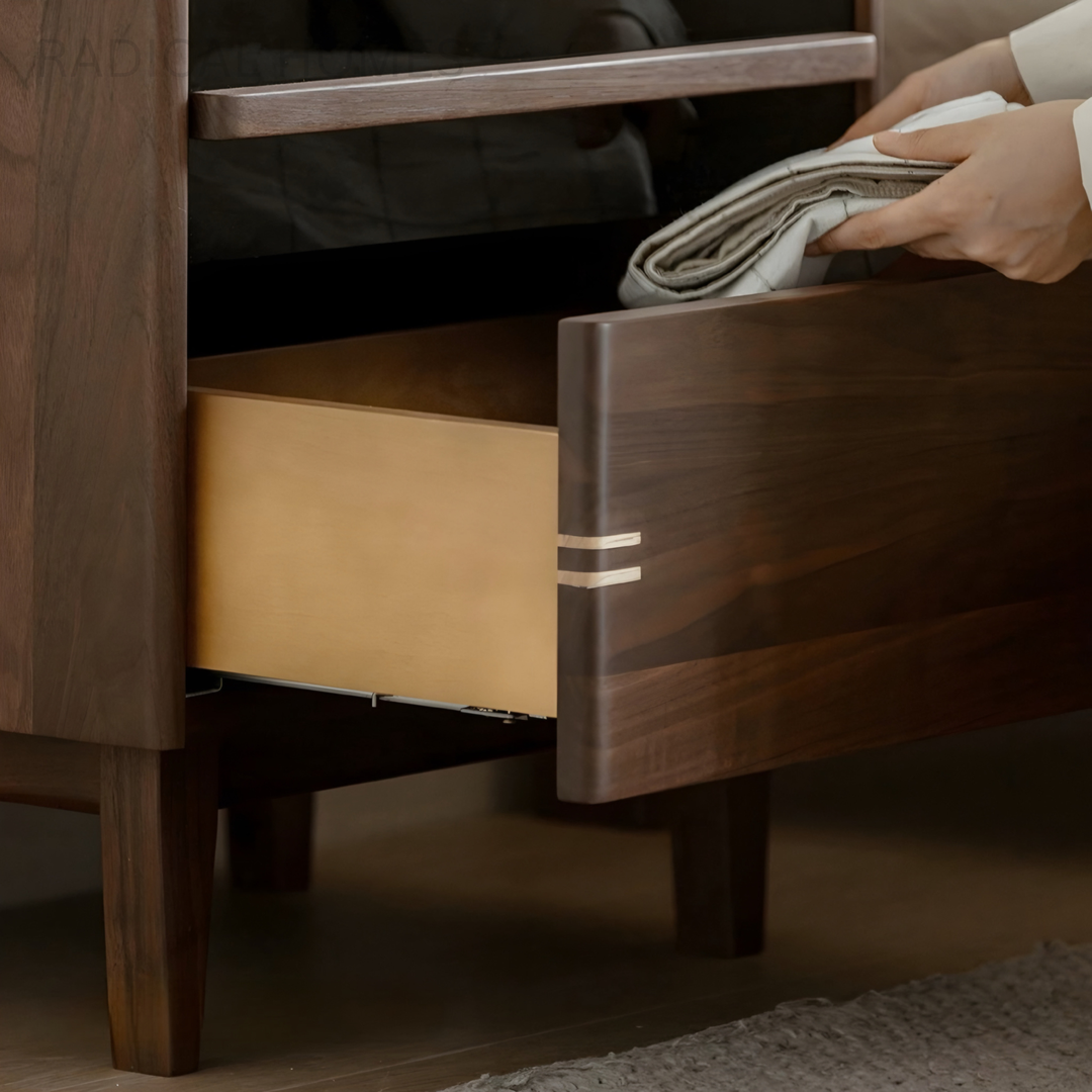 SELWYN Modern Solid Wood Bedside Table - Radical Homes Singapore
