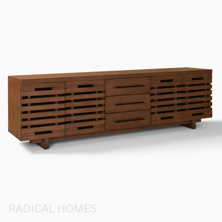 CEFERINE Modern Solid Wood TV Cabinet - Radical Homes Singapore