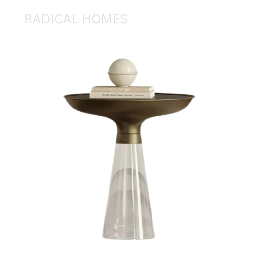 CAPRIS Modern Glass Side Table - Radical Homes Singapore