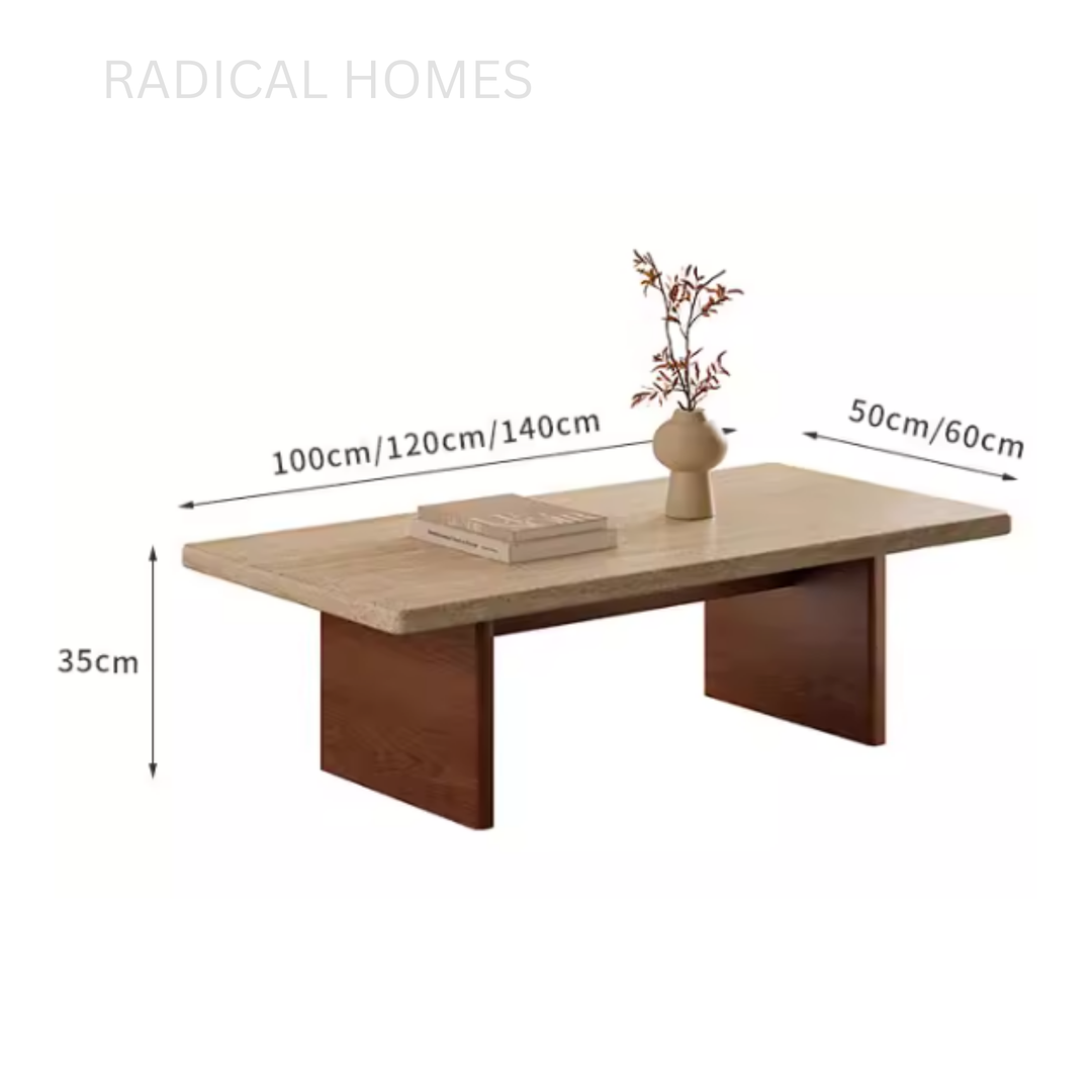 NAYO Modern Travertine Coffee Table - Radical Homes Singapore