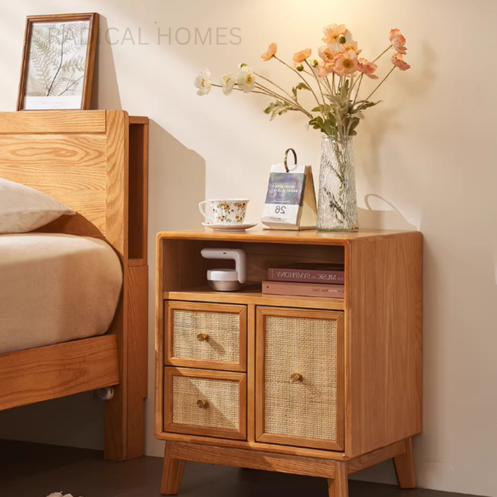 CAUTA Rattan Bedside Table