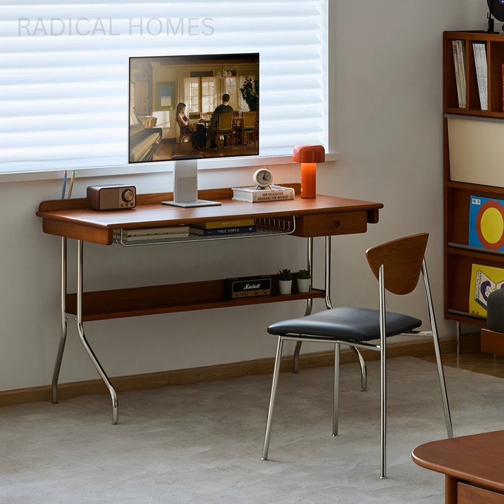 CLAYMOR Modern Solid Wood Study Table - Radical Homes Singapore