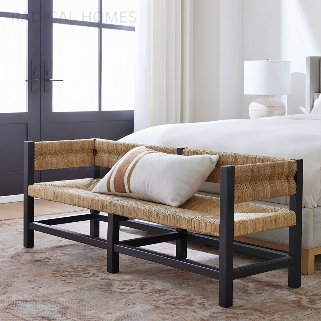 PINNET Rustic Solid Wood Bench - Radical Homes Singapore