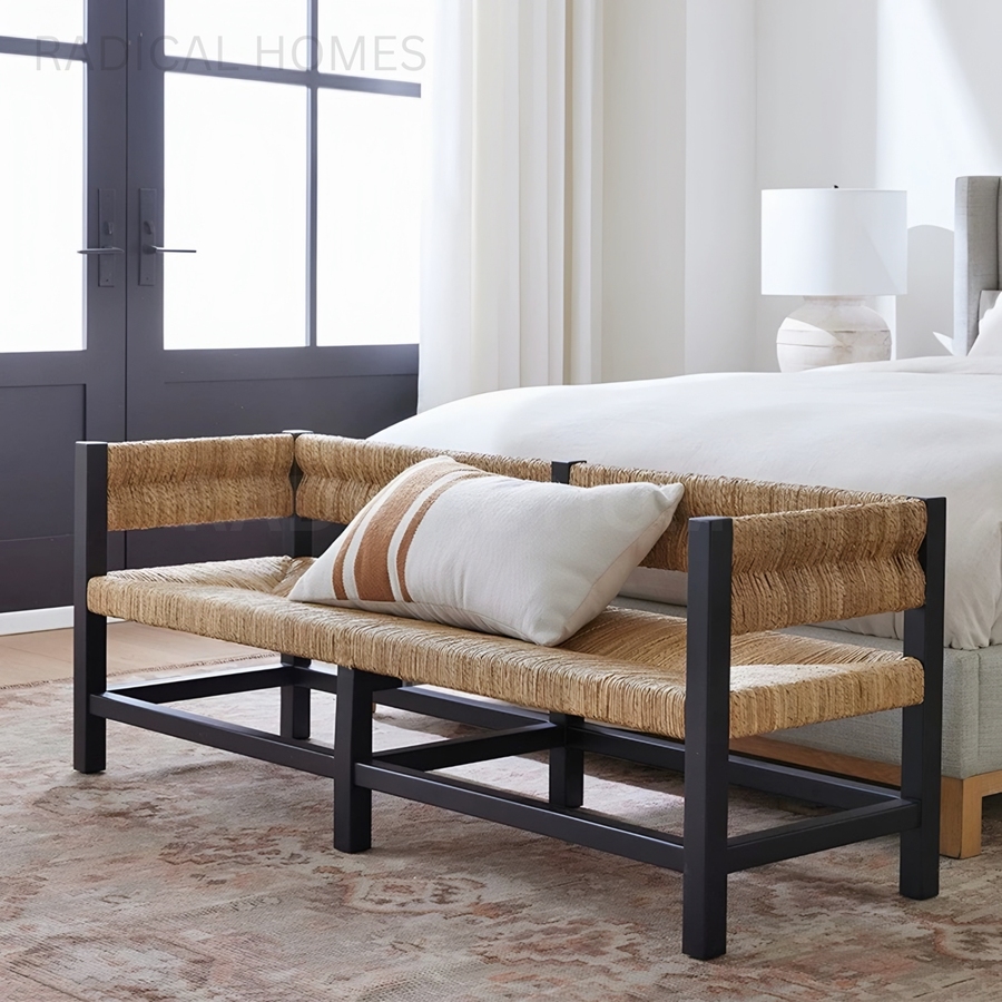 PINNET Rustic Solid Wood Bench - Radical Homes Singapore