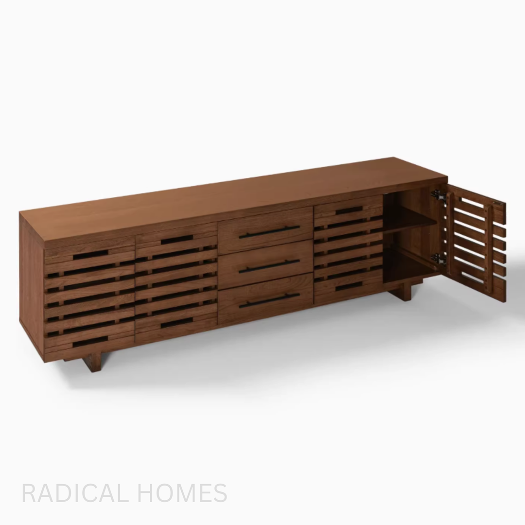 CEFERINE Modern Solid Wood TV Cabinet - Radical Homes Singapore