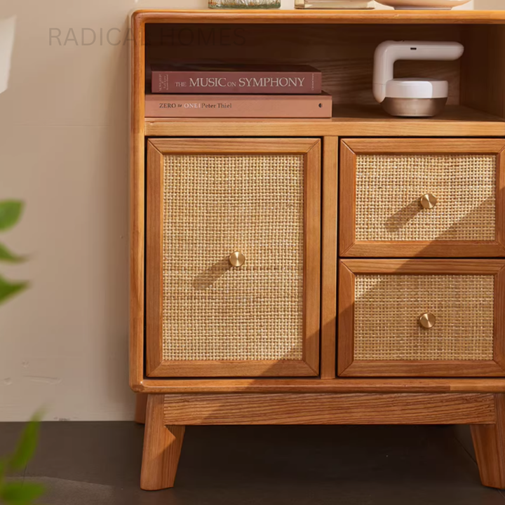 CAUTA Rattan Bedside Table