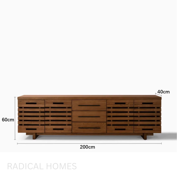 CEFERINE Modern Solid Wood TV Cabinet - Radical Homes Singapore
