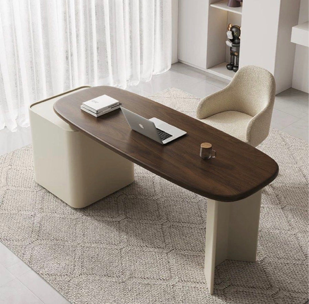 JARVIS Modern Walnut Study Desk (INSTOCK)