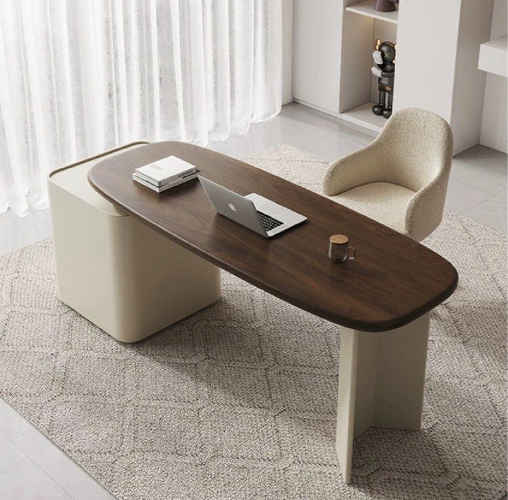 JARVIS Modern Walnut Study Desk (INSTOCK)
