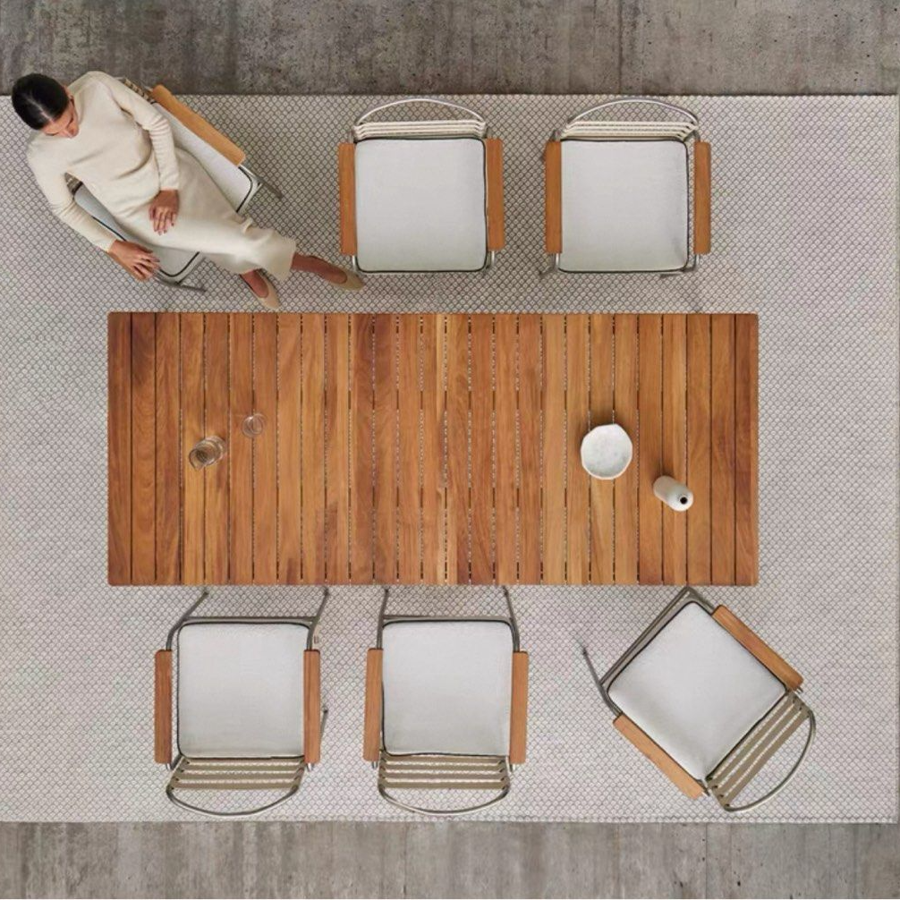 GREU Modern Outdoor Teak Wood Table