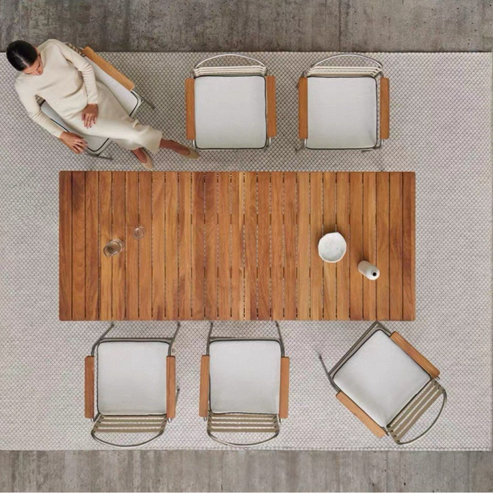GREU Modern Outdoor Teak Wood Table