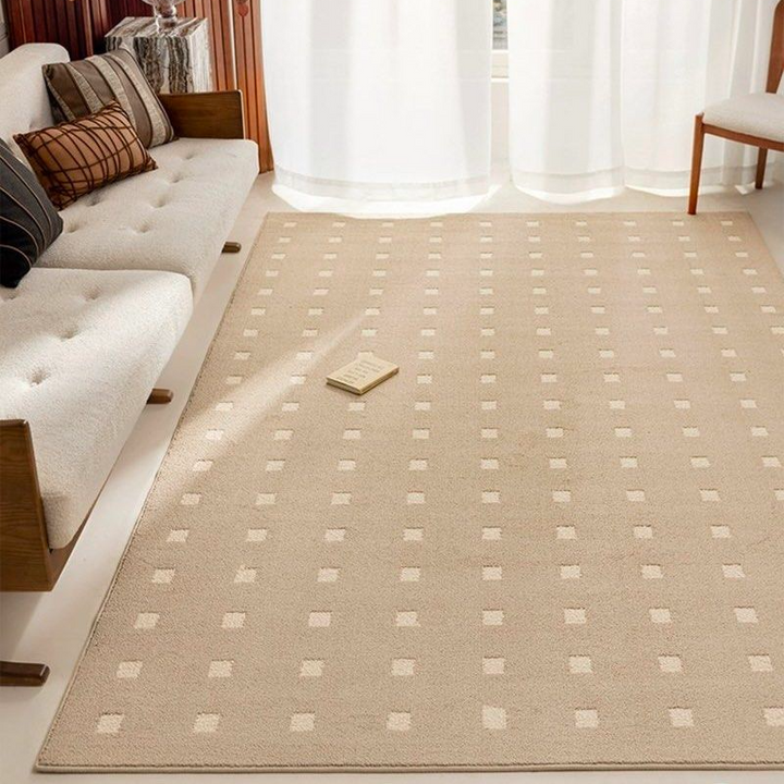 ASHON Water Resistant Squares Rug