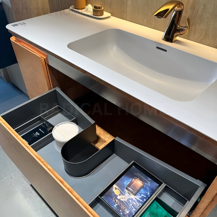ARELIA Modern Mappa Burl Vanity Sink - Radical Homes Singapore