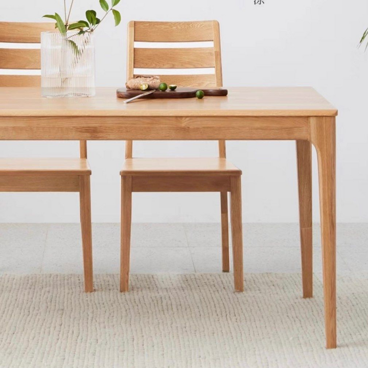 MACK Japandi Oak Wood Dining Table & Chairs