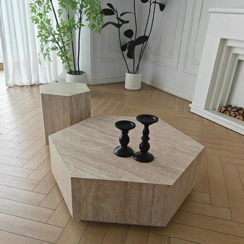 ORIE Modern Travertine Coffee Tables