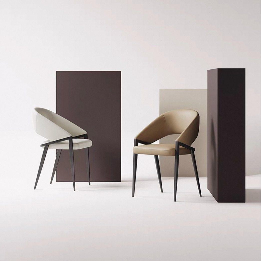 MOKIERA Modern Leather Dining Chair - Radical Homes Singapore