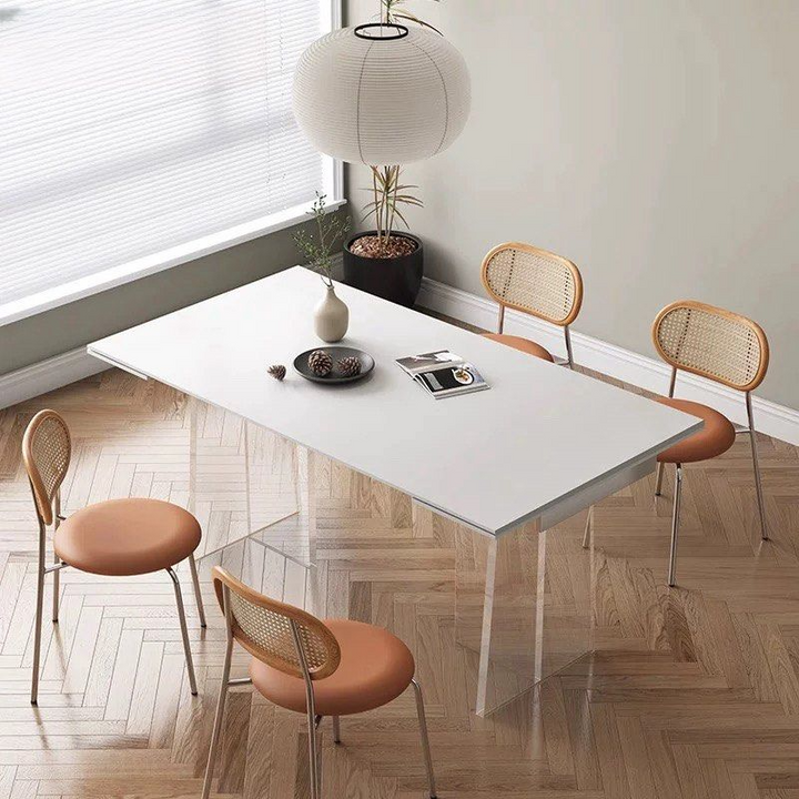 GOVE Modern Sintered Stone Extendable Dining Table