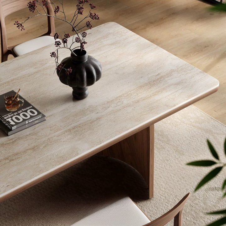BAXTER Modern Travertine Dining Table