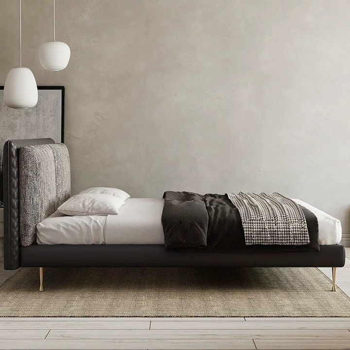 HOSRER Modern Leather Bedframe