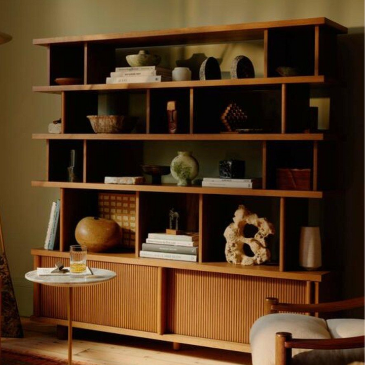 FABRICIO Modern Solid Wood Display Shelf