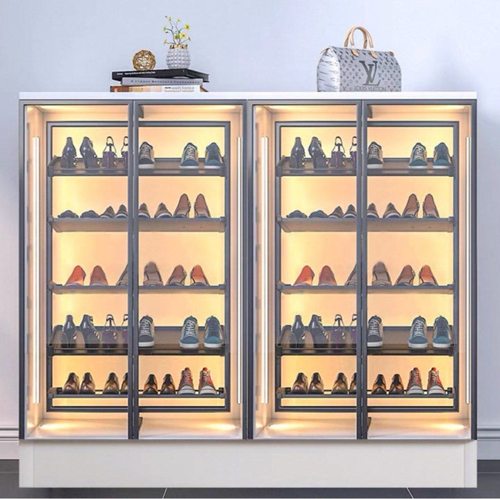EREO Modern Rotatable Shelves Shoe Cabinet