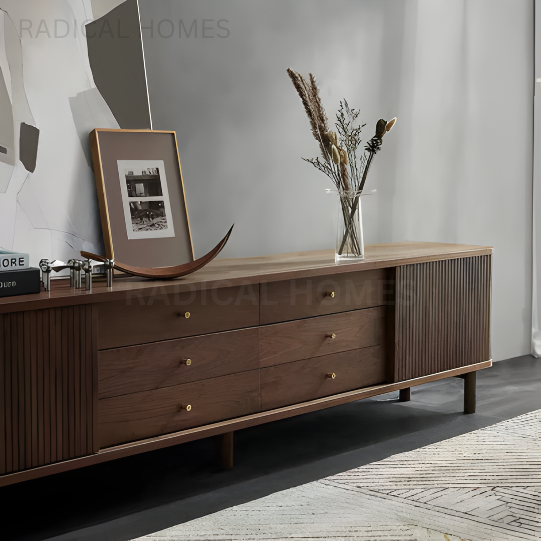 DRIGO Modern Solid Wood TV Console - Radical Homes Singapore