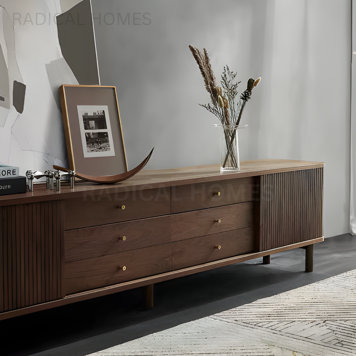 DRIGO Modern Solid Wood TV Console - Radical Homes Singapore