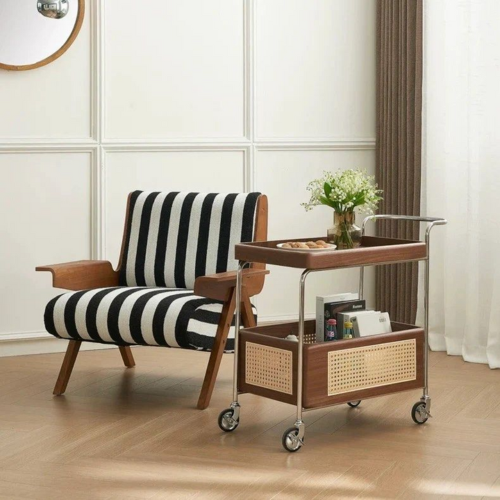 ALTREI Modern Rattan Bar Cart