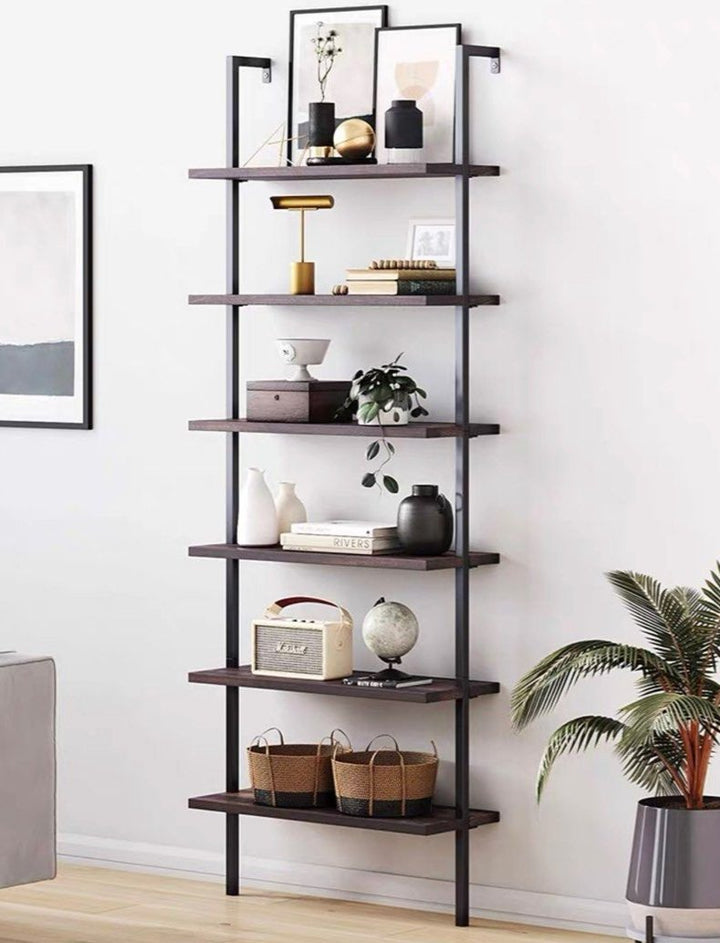 ELIZABETE Industrial Solid Wood Display Wall Shelf