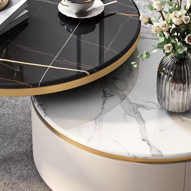 ABEV Marble Round Nesting Coffee Tables