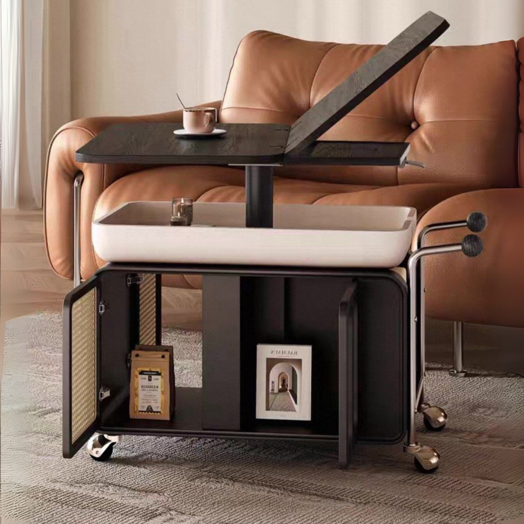 OLKI Modern Rustic Coffee Table with Storage