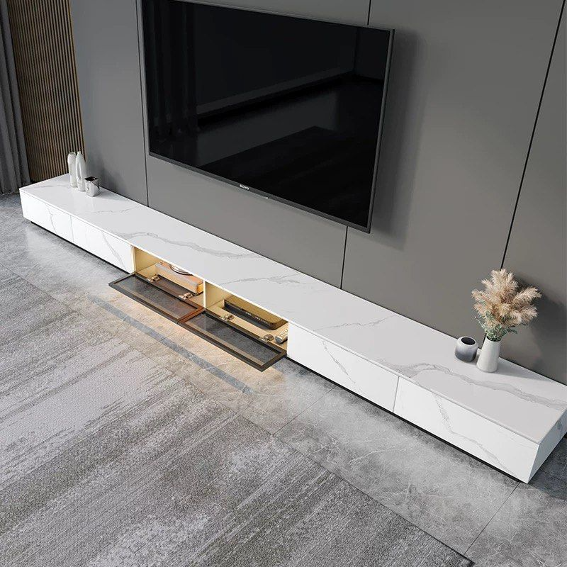Stone Display Console DOMES Modern Sintered Stone TV Console – Radical Homes