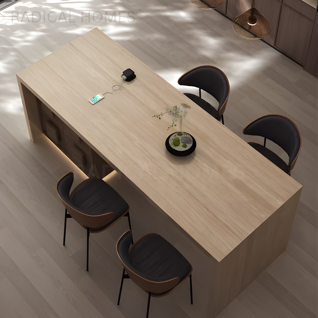 CODY Modern Travertine Dining Table Island - Radical Homes Singapore