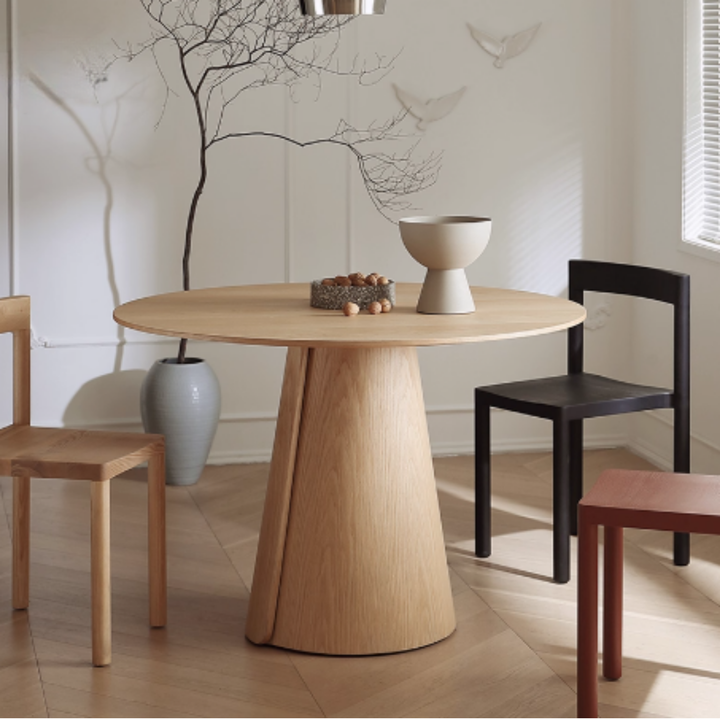 YISHE Solid Wood Round Dining Table