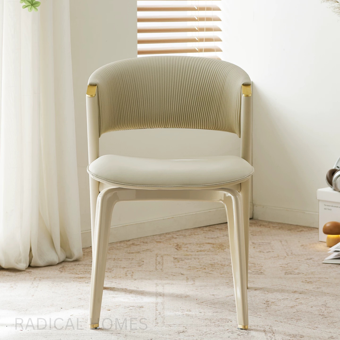 VALENCH Modern Leather Dining Chair - Radical Homes Singapore