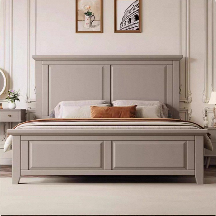 KISALE Vintage Solid Wood Bedframe