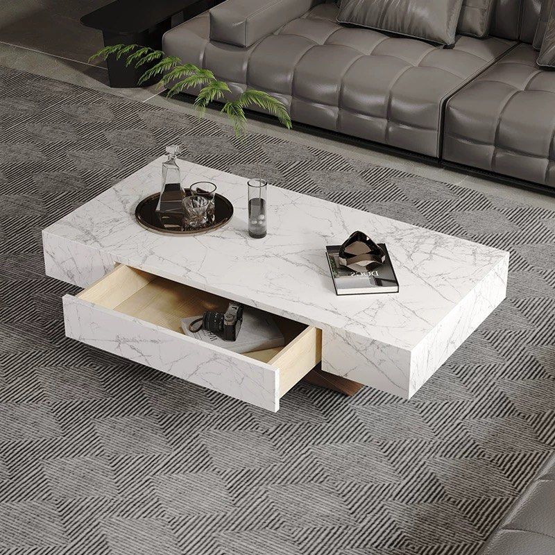 QIEN Modern Sintered Stone Coffee Table