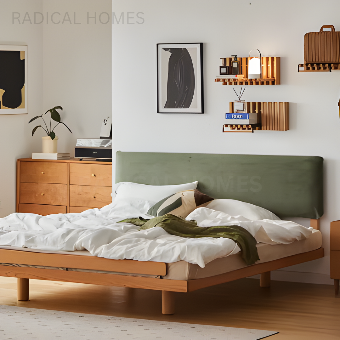 CLOUDEL Modern Solid Wood Bedframe - Radical Homes Singapore
