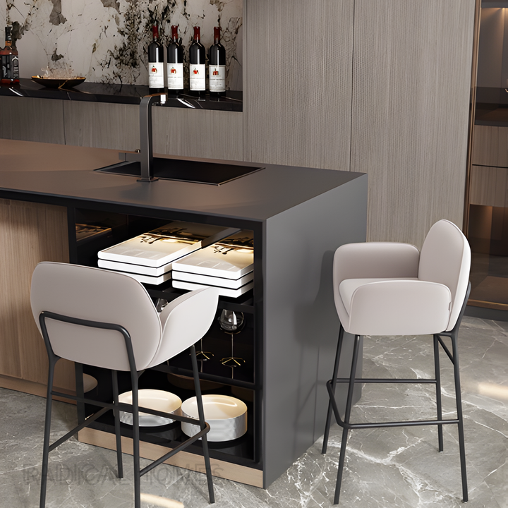 KOVA Modern Leather Bar Stool