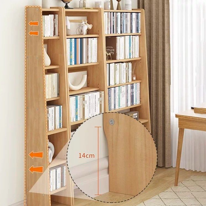 JURRA Scandinavian Solid Wood Bookshelf