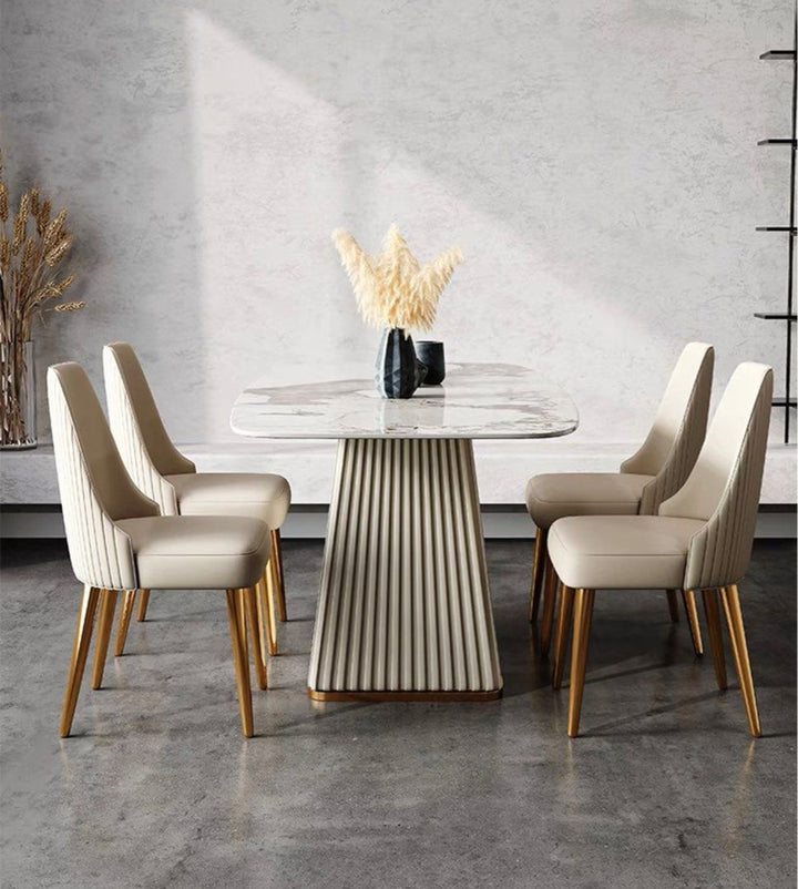 AEDA Modern Leather Dining Chair