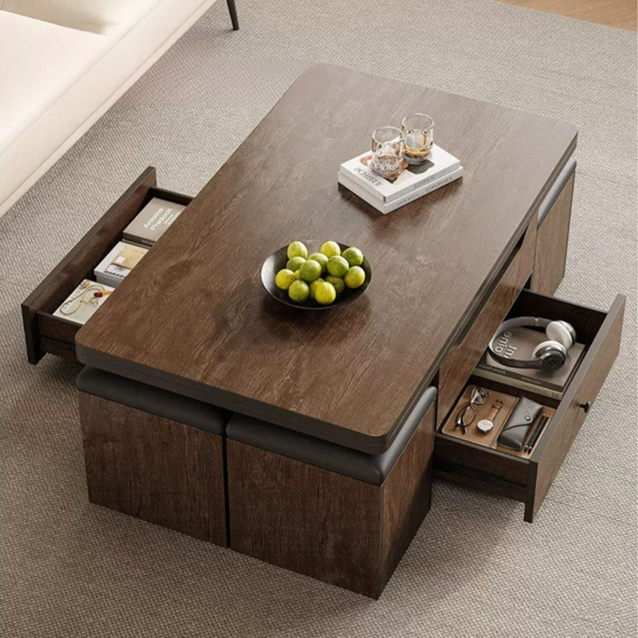 TWALEN Modern Extendable Storage Coffee Table