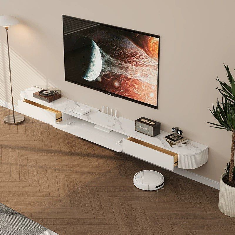 JISYA Modern Sintered Stone Floating TV Console