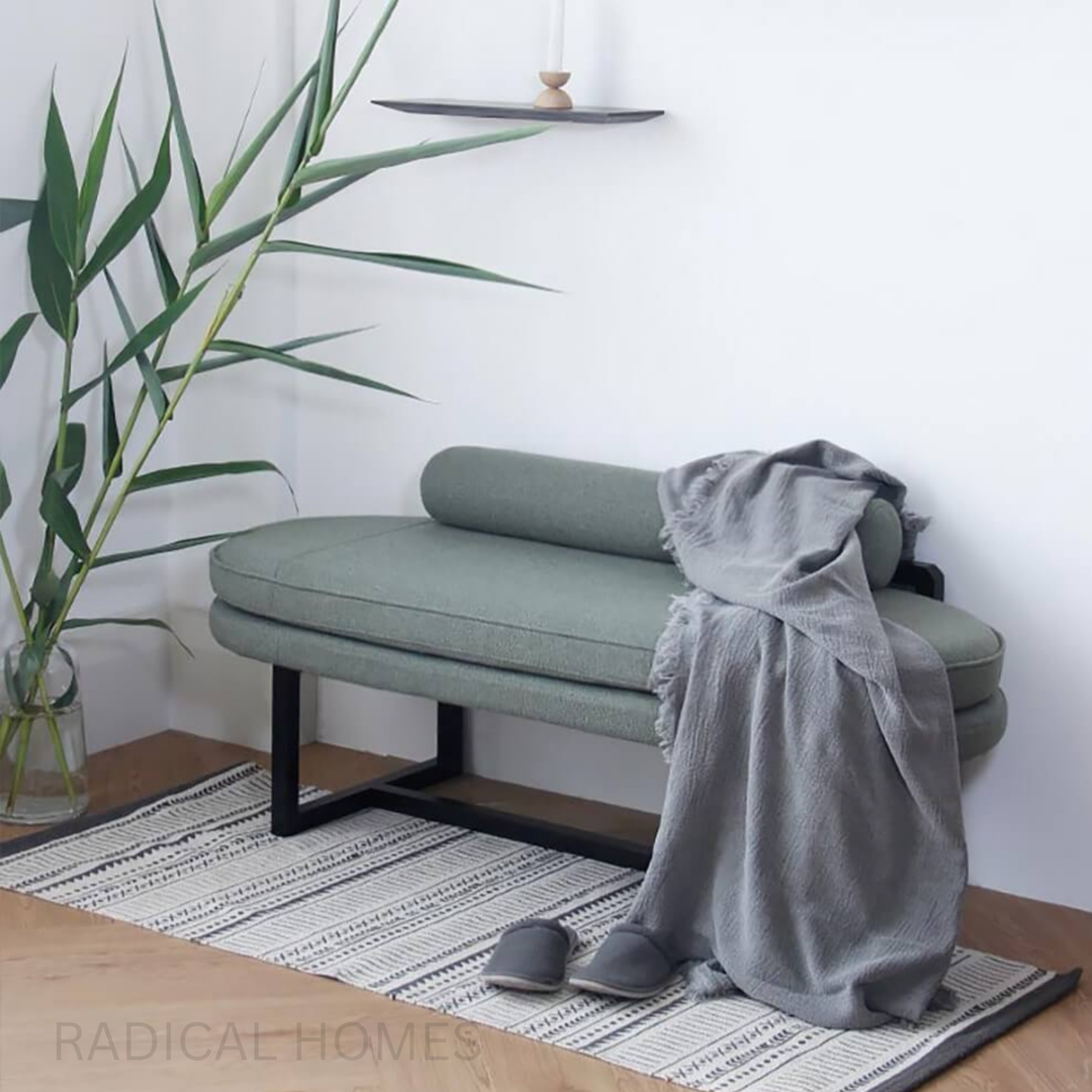 HERON Modern Fabric Ottoman