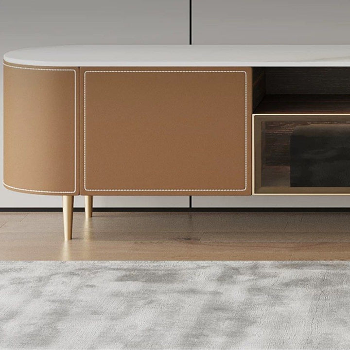 JALTE Modern Leather TV Console