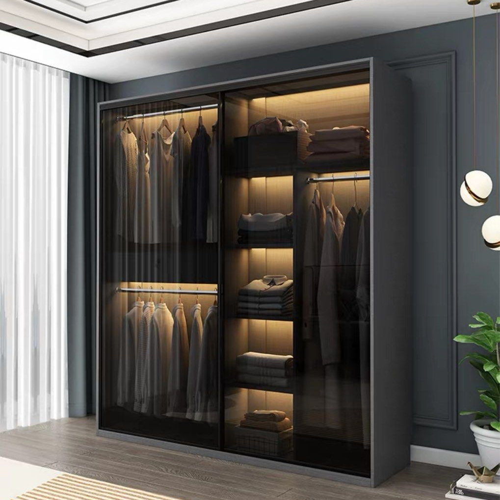 QUINTUS Modern Glass With LED Wardrobe